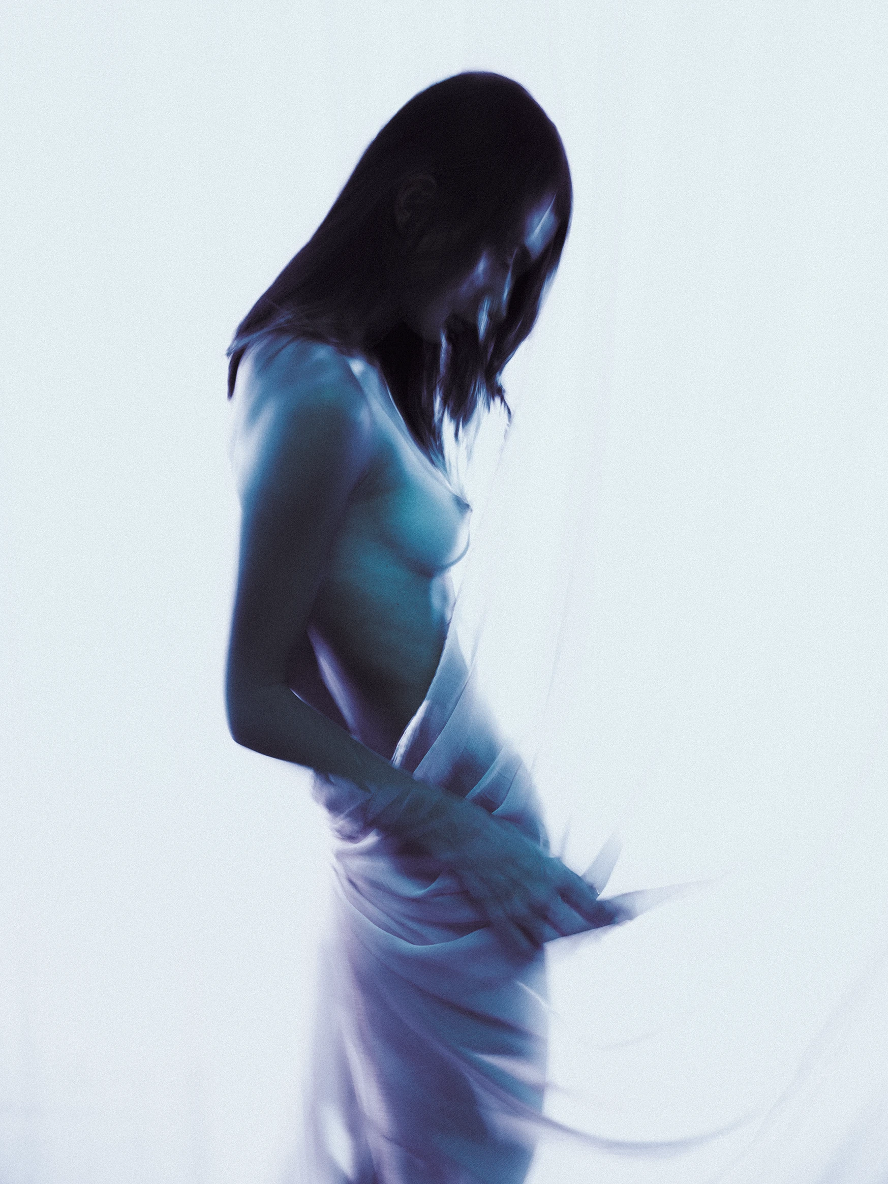 Veiled editorial fashion photography frame 08