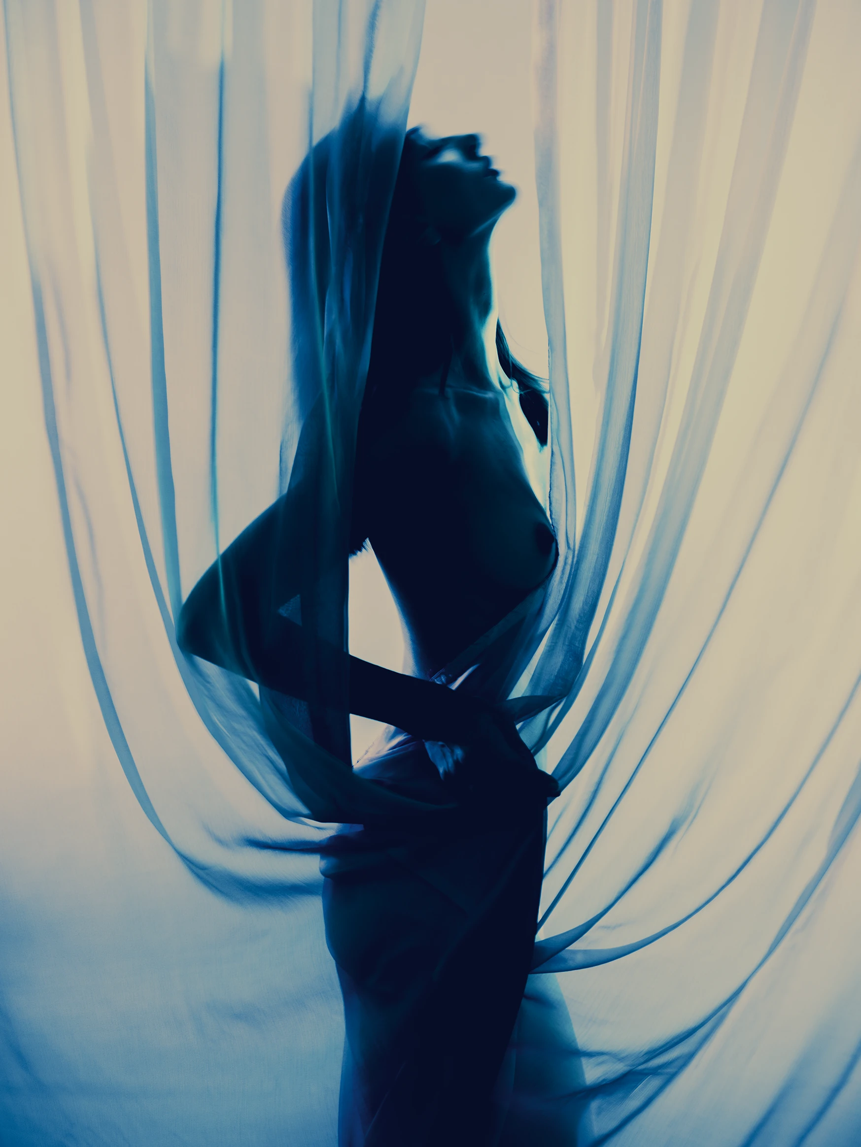 Veiled editorial fashion photography frame 09
